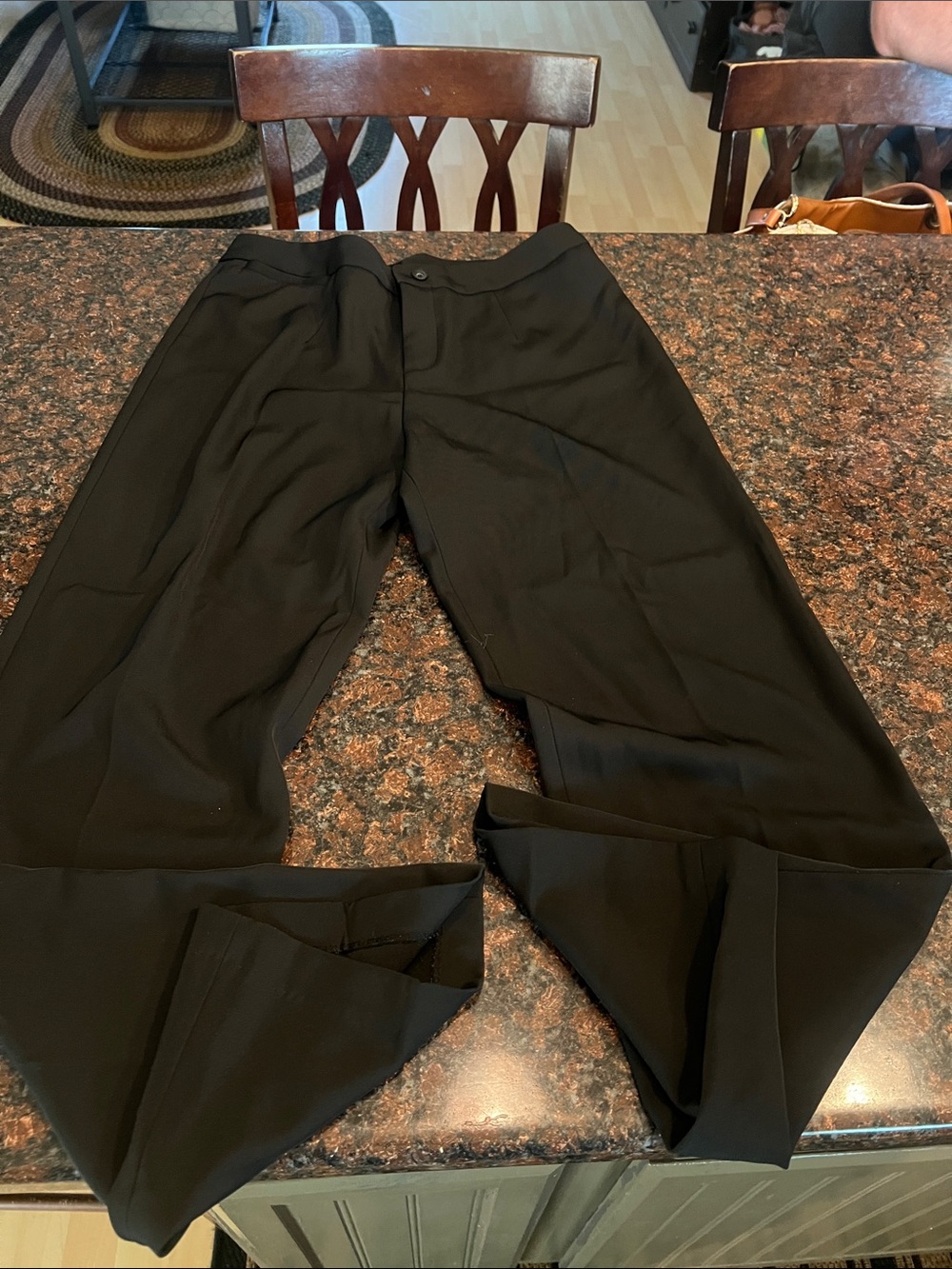 Men's Black Dress Pants - Classic Straight Fit